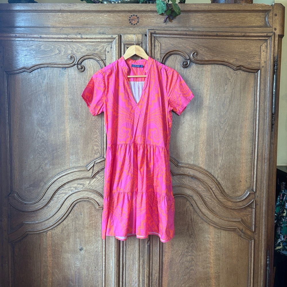 La Plage Alison Short Sleeve Ruffle Dress